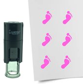 CombiCraft Stempel Voet 10mm rond - roze inkt