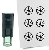 CombiCraft Stempel Basketbal 10mm rond - zwarte inkt