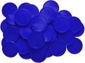 CombiCraft blanco biologisch afbreekbare consumptiemunten blauw met diameter van 29mm - gemaakt van aardappelzetmeel - verpakking 100 stuks
