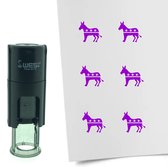CombiCraft Stempel Ezel van de Democraten 10mm rond - paarse inkt