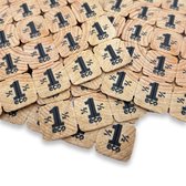 CombiCraft houten breekmunten op matjes - 1000 stuks