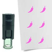 CombiCraft Stempel Chili Peper 10mm rond - Roze inkt