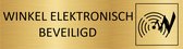 CombiCraft deurbordje Winkel elektronisch beveiligd in goud met tape - 165 x 45 mm