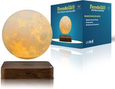 Lampe de lune flottante Ferodelli - Globe magnétique - Lampe de lune magnétique - Lune - Moonlamp - Flottant - Ciel étoilé - Brun foncé