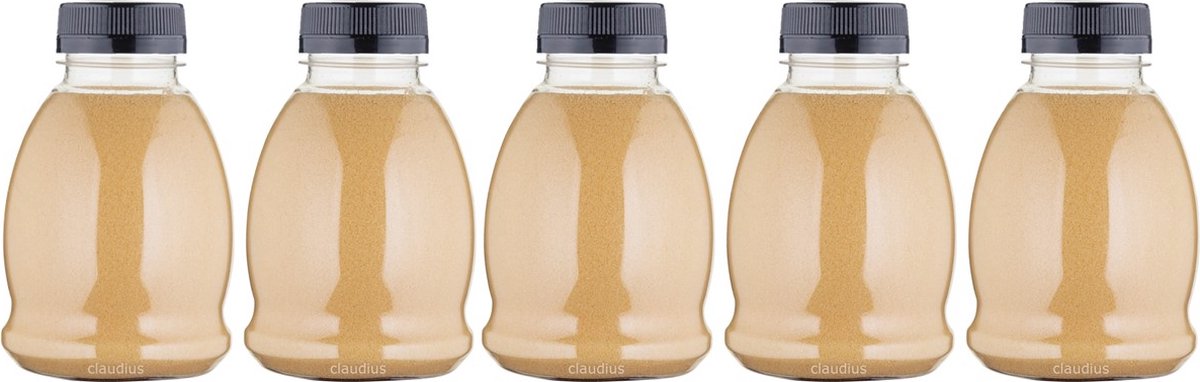 Goedkoopste Scrubzout Sweet Orange & Cedarwood - 375 gram - Fles met zwarte dop - Set van 5 stuks - Hydraterende Lichaamsscrub