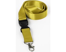 Ecorare® - Sleutelkoord - Kliksluiting - Lanyard - Keycord - Geel - 50 cm