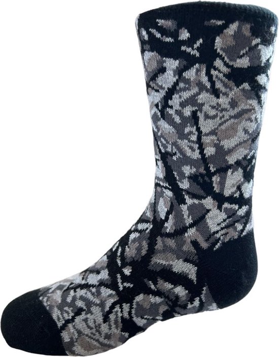 Deense pluche sokken kleur grijs -maat 39-42- set van 3 paar