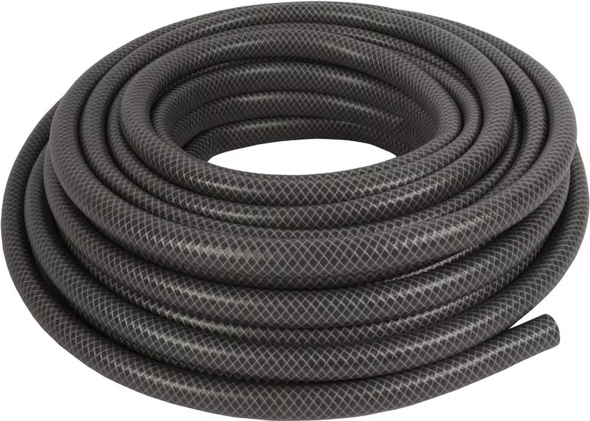 Tuilana ®– Grijze versterkte tuinslang – Lengte 25 meter – Dikte 13 mm - 1/2” inch – Flexibele tuinslang – Anti knik – Bewatering – Waterslang - Hoogwaardige kwaliteit
