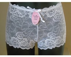 Boxershort dames - 6 pack - wit - 3XL - met kant - Ontdek de Luxe en Comfort van L&W Dames Boxershorts: Een Elegante Mix van Belgisch Design en Franse Kwaliteit