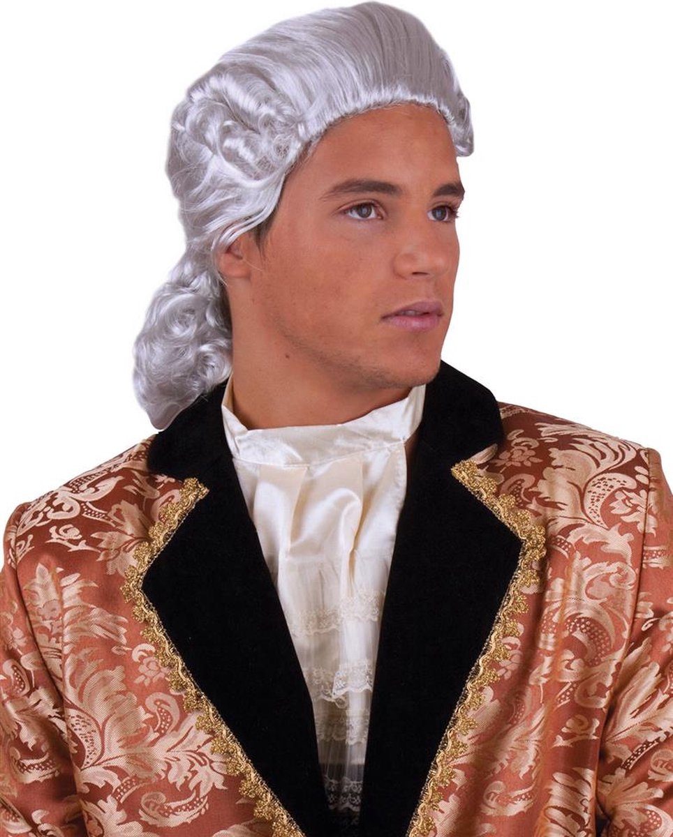 Pruik Mozart Amadeus wit