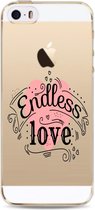 Apple Iphone 5 / 5S / SE2016 transparant siliconen hoesje - Endless Love