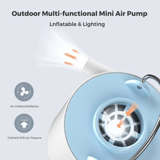 FlextailGear - Tiny Air Pump X - Mini Luchtpomp - Oplaadbaar - Draadloos - Draagbaar - Wit - 5-in-1 van Flextail — afbeelding 5
