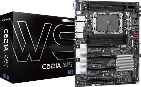 Asrock C621A WS - LGA 4189 - Intel® Xeon® - DDR4-SDRAM - 256 GB - DIMM