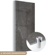 MuchoWow® Peinture sur verre 20x40 cm - Peinture sur verre acrylique - Béton - Grijs - Mur - Ciment - Photo sur verre - Peintures