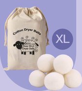 XL Drogerballen 6 stuks - Wasdrogerballen – Droogballen – Wasbol – 100% Nieuw-Zeelands Schapenwol – Milieu en Diervriendelijk