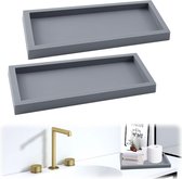 Badkamer dienblad voor aanrecht decor dressoir tops (grijs) - toilet tank opslag lade