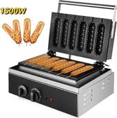 Goodfinds - Wafel maker - Wafelijzer - 1500W - Hotdog machine - Muffin bakvormen - 6 stuks - Keuken machine - Tosti apparaat