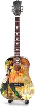 Mini gitaar Elvis Presley lichte kleuren Miniature- Guitar-Mini -Guitar- Collectables-decoratie -gitaar-Gift--Kado- miniatuur- instrument-Cadeau-verjaardag