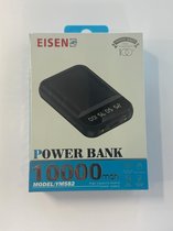 Eisenz YM582 Powerbank - 10000 mAh - Zwart Draagbare Oplader Snellader - Eisenz Powerbank 10000 mAh Zwart.