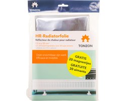 Tonzon radiatorfolie met supermagneetjes 7,5m bij 50cm