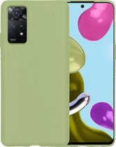 Hoesje Geschikt voor Xiaomi Redmi Note 11s Hoesje Siliconen Case Hoes - Hoes Geschikt voor Xiaomi Redmi Note 11s Hoes Cover Case - Groen