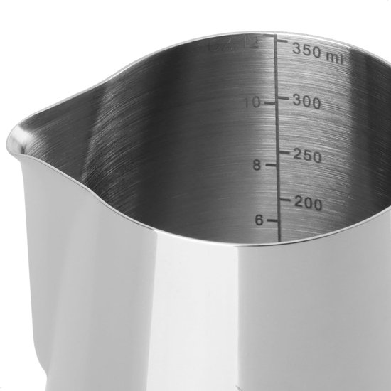 400ml - Melkopschuimer Handmatig - RVS - Melkklopper - Melkkan