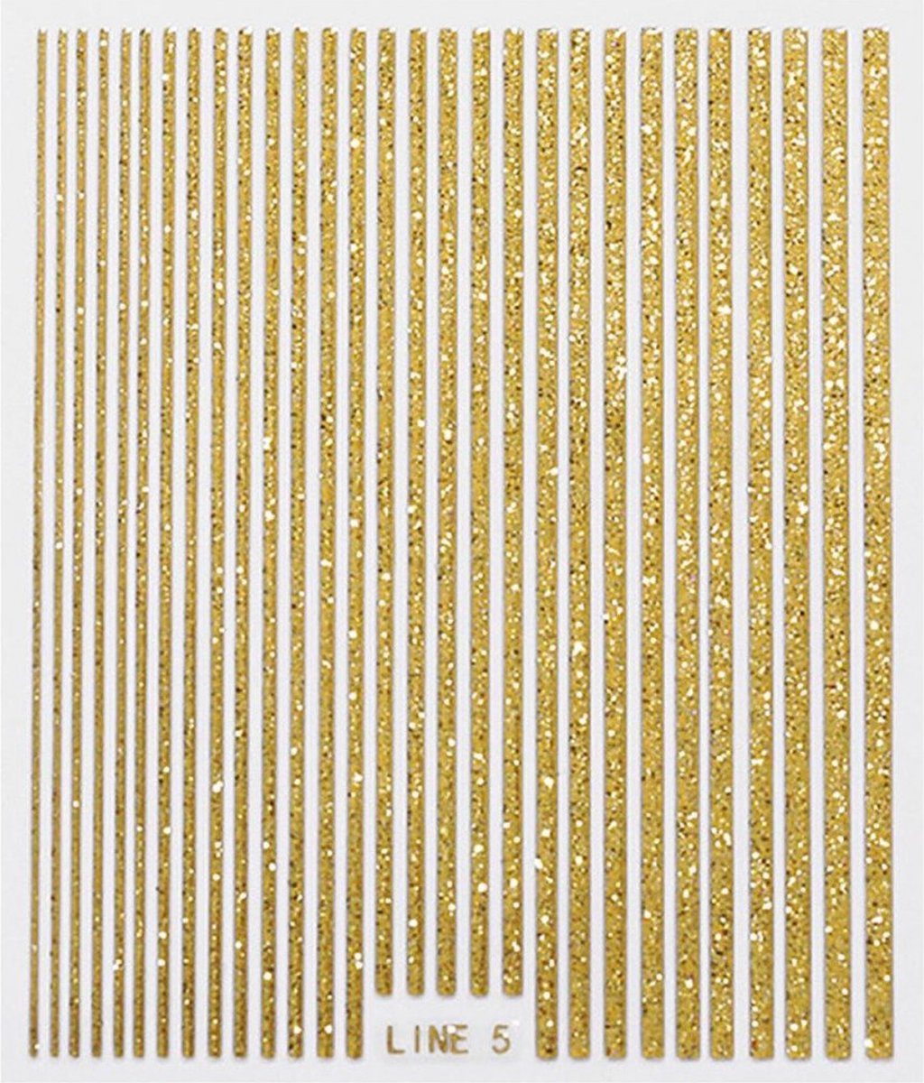 Goedkoopste 3D Nageltape - Goud Glitter