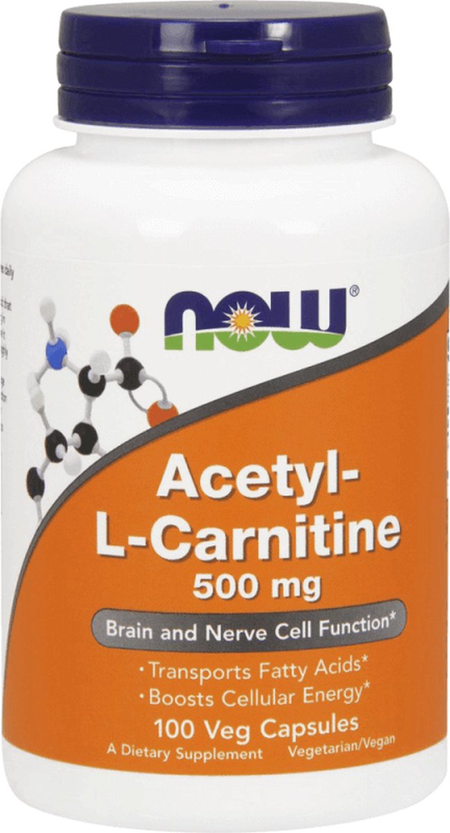 Goedkoopste Now Foods - Acetyl-L-Carnitine 500 mg - 100 Vegicaps
