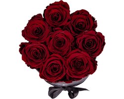 Flowerbox longlife Gigi donkerbruin - Rosuz - Echte rozen met lange houdbaarheid - Cadeau voor haar - Cadeau voor hem - Luxe mannencadeau - Valentijnscadeaus voor hem en haar