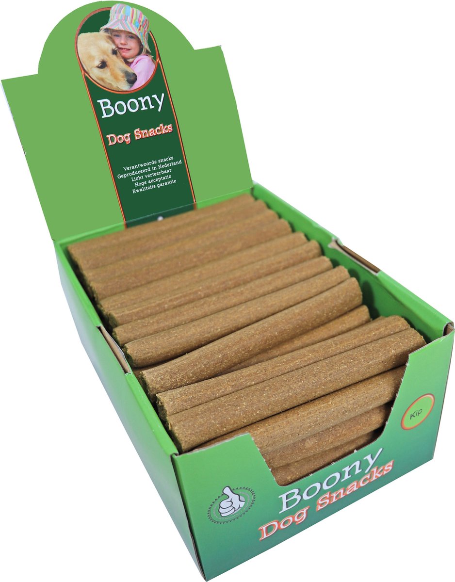 Boony kauwstang kip, 20 cm doos van 50 stuks