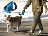 hondenrollijn - lange intrekbare hondenriem, hondenriem, uittrekbaar, hondenriem, rollijn voor wandelingen 5 m