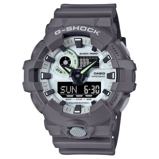 Casio G-Shock GA-700HD-8AER Horloge - Kunststof - Grijs - Ø 53 mm
