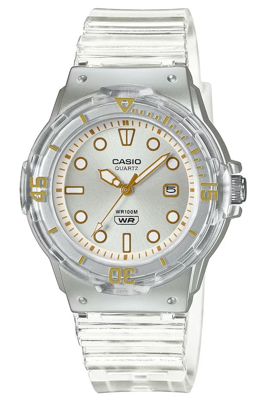 Casio Casio Horloge - Kunststof - Transparant - Ø 32