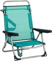 Strandstoel Aluminium Groen Opvouwbaar Voor meerdere posities (62 x 82 x 65 cm)