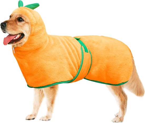 Hondenbadjas - Maat XL - Oranje - Badjas Voor Honden - Honden Badjas