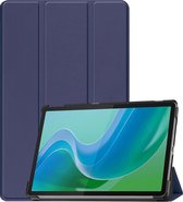 Hoesje Geschikt voor Lenovo Tab M11 Hoes Case Tablet Hoesje Tri-fold - Hoes Geschikt voor Lenovo Tab M11 (11 inch) Hoesje Hard Cover Bookcase Hoes - Donkerblauw