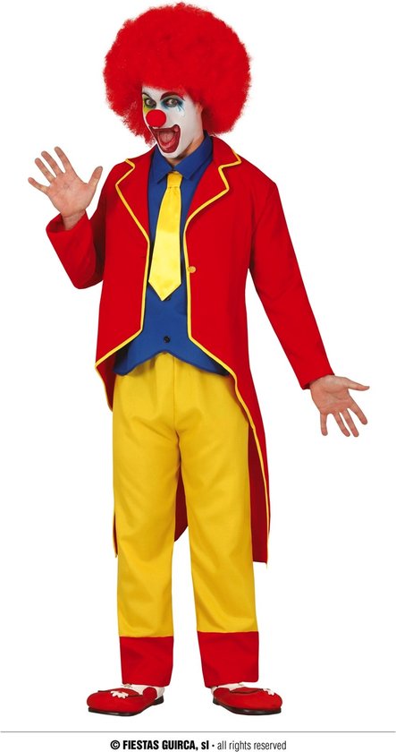 Fiestas Guirca Déguisements Guirca Clown Homme Rouge / jaune Taille 52-54