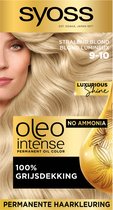 Syoss Oleo Intense - 9-10 Stralend Blond - Permanente Haarverf - Haarkleuring - 1 stuk
