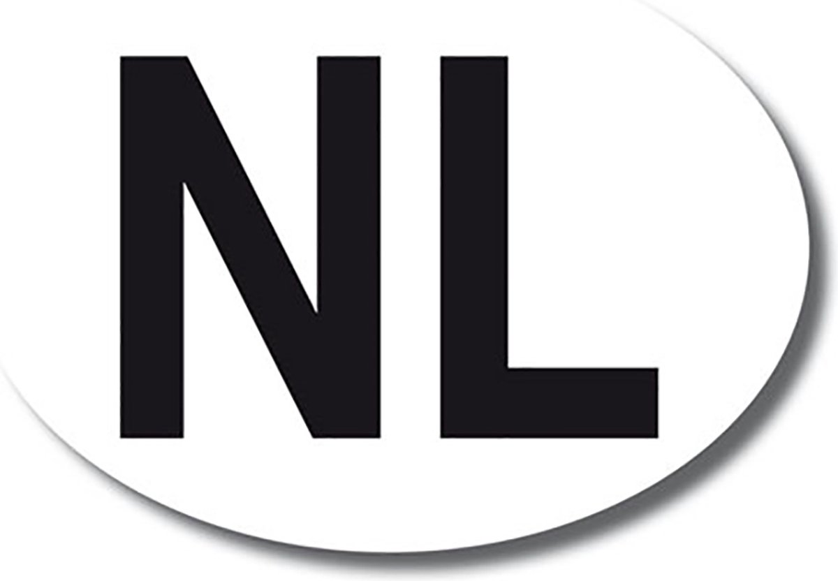 NL sticker wit