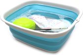 Collapsible Tub - Foldable Dish Tub - Portable Washing Basin - Space Saving plastic Washtub, lichtblauw, klein