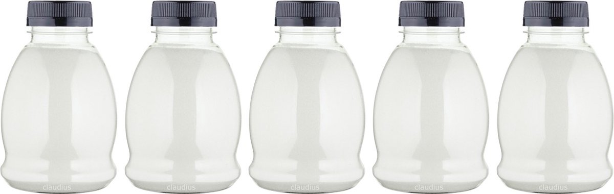 Goedkoopste Scrubzout White Lotus - 375 gram - Fles met zwarte dop - Set van 5 stuks - Hydraterende Lichaamsscrub