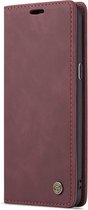 CaseMe Book Case - Samsung Galaxy S9 Plus Hoesje - Bordeaux