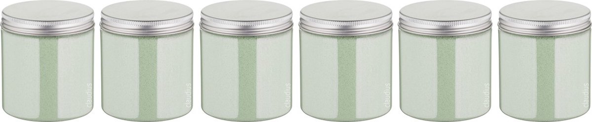 Scrubzout Dennen - 300 gram - Pot met aluminium deksel - set van 6 stuks - Hydraterende Lichaamsscrub