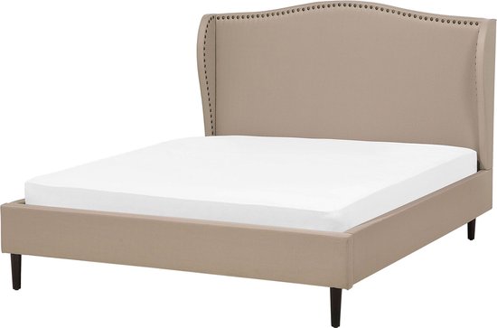 COLMAR - Bed - Beige - 140 x 200 cm - Polyester