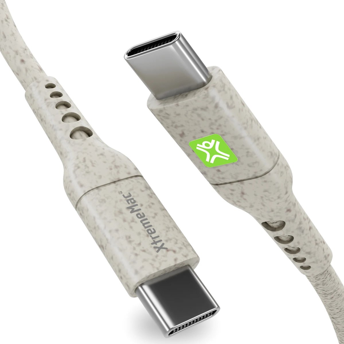XtremeMac Eco Line Usb C naar Usb C Kabel 2m Kunststof Crème