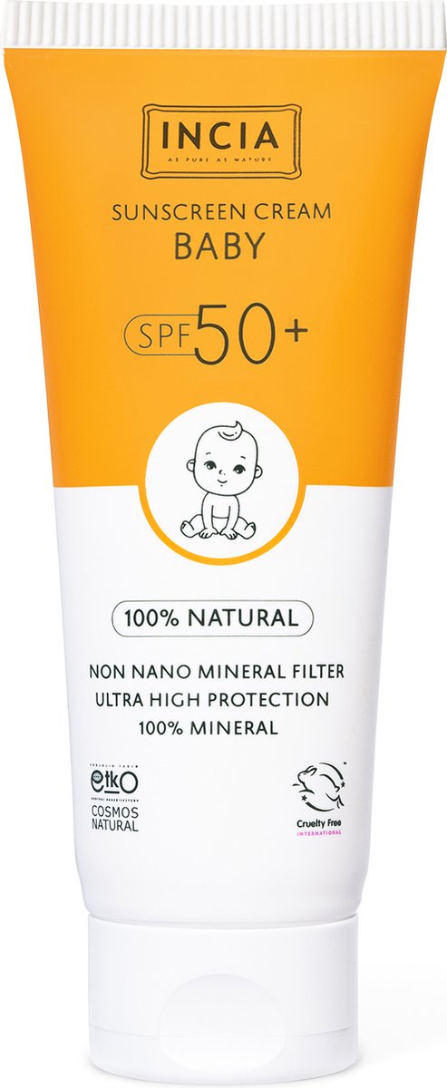 Incia - Natuurlijke Zonnebrandcrème voor Baby & Kind - SPF 50