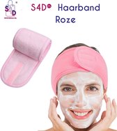 S4D® - Haarband - Hoofdband - Gezichtsverzorging - Verstelbaar - Headband - Make-up accessoires - Roze
