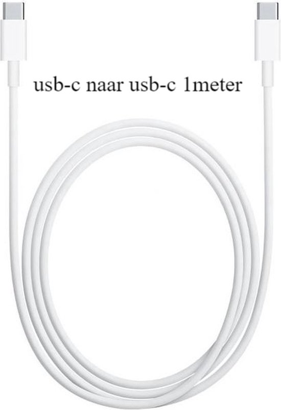 Vastiq Power® USB-C Naar USB-C Laadkabel 1 Meter - 5.0A Snellader Kabel 1 Meter - Fast en Quick Charge Oplaadkabel - Type USB-C Data - Naar USB-C - Oplaadsnoer Telefoon - Laptop - Geschikt voor Samsung - Iphone 15 - Sony - OnePlus - 1Meter