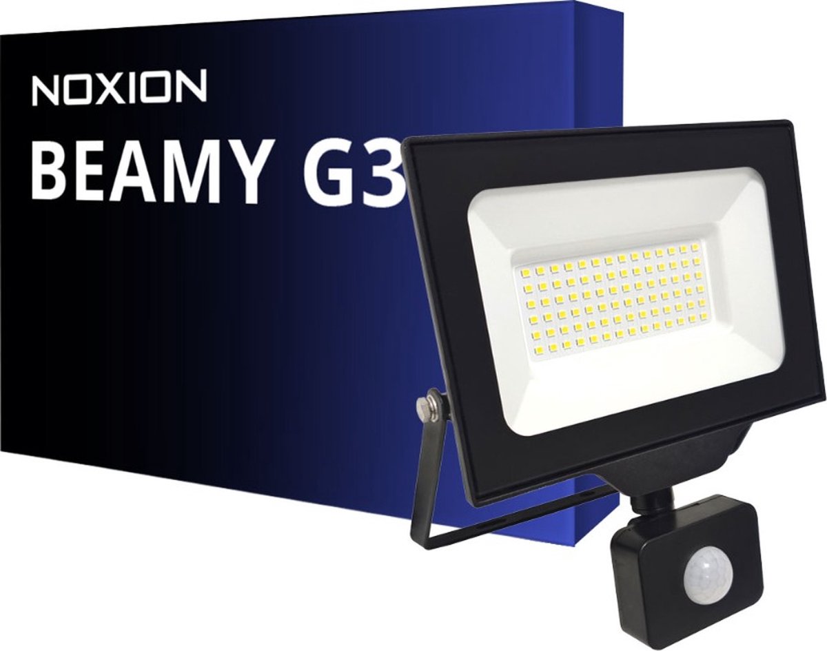Noxion LED Breedstraler Beamy G3 50W 5500lm 110D - 830 Warm Wit | IP65 - Bewegings- En Lichtsensor - Symmetrisch.
