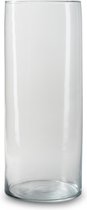 Jodeco Bloemenvaas Chelsea - helder transparant - glas - D12,5 x H30 cm - cilinder vaas